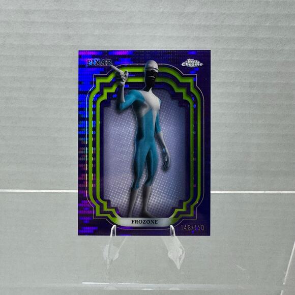 Disney Topps Chrome 2024 Frozone Purple Pulsar /150 Pixar The Incredibles - Picture 2 of 5